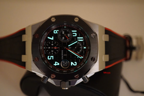 BRAND NEW Audemars PIGUET ROYAL OAK OFFSHORE CERAMIC BEZEL BLACK RED 42MM 26470SO FULL SET