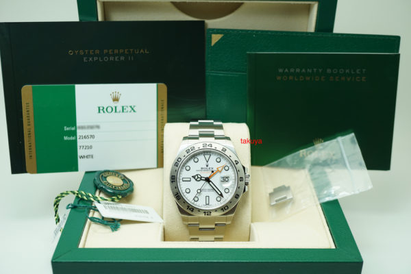 Rolex 216570 EXPLORER II 42MM WHITE POLAR DIAL RANDOM SERIAL 2018 FULL SET