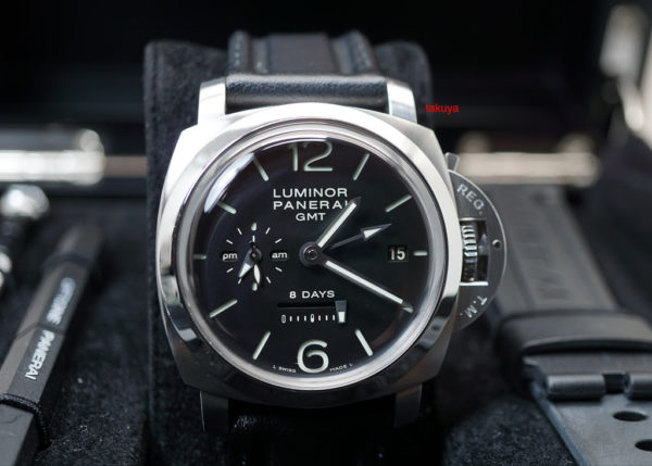 Panerai PAM 233 O SERIES AM PM DIAL 1950 LUMINOR 8 DAYS GMT 44MM COMPLETE SET