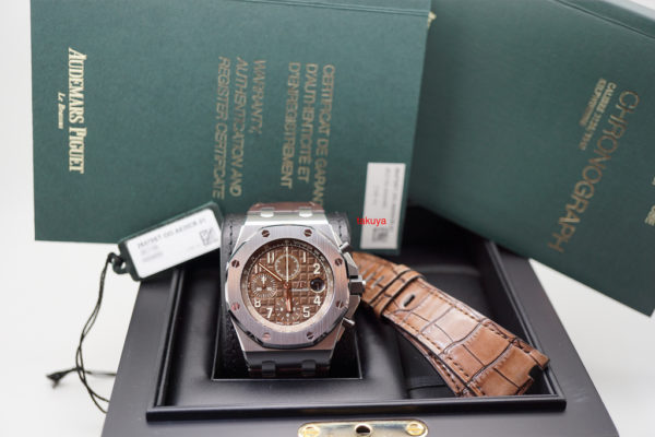 Audemars PIGUET ROYAL OAK OFFSHORE CHRONOGRAPH HAVANA 26470ST WARRANTY FULL SET