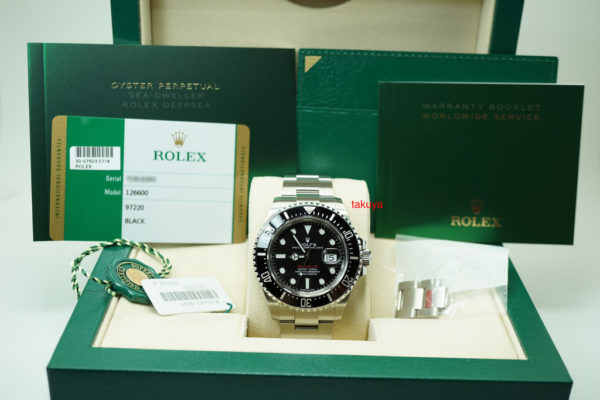 Rolex 126600 SEA-DWELLER 43 CYCLOP RED TEXT 50TH ANNIVERSARY 2018 FULL SET