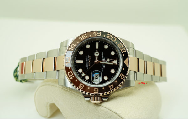 Rolex 126711CHNR GMT MASTER II ROSE GOLD STEEL ROOT BEER CERAMIC STICKERS