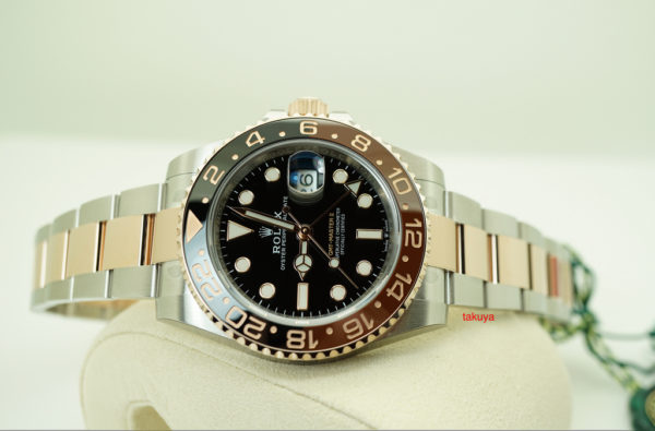 Rolex 126711CHNR GMT MASTER II ROSE GOLD STEEL ROOT BEER CERAMIC STICKERS