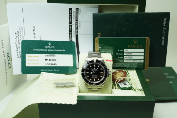 Rolex 14060M SUBMARINER NO DATE G SERIAL SS 40MM RSC SERVICED WARRANTY FULL SET