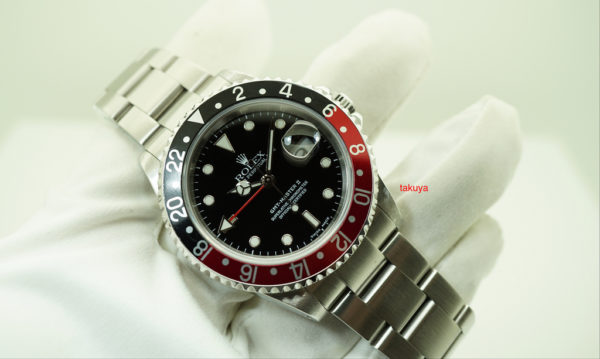 Rolex 16710 GMT MASTER II BLACK RED COKE BEZEL 2000 P SERIAL HOLES CASE 78790A