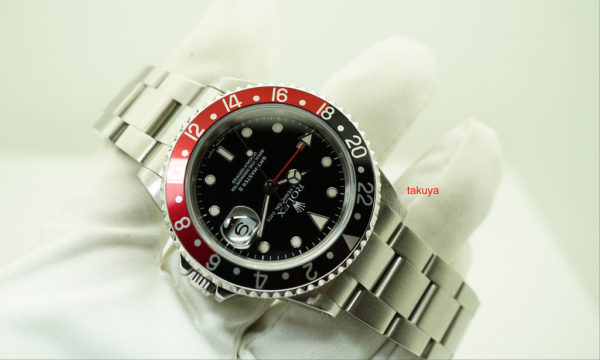 Rolex 16710 GMT MASTER II BLACK RED COKE BEZEL 2000 P SERIAL HOLES CASE 78790A