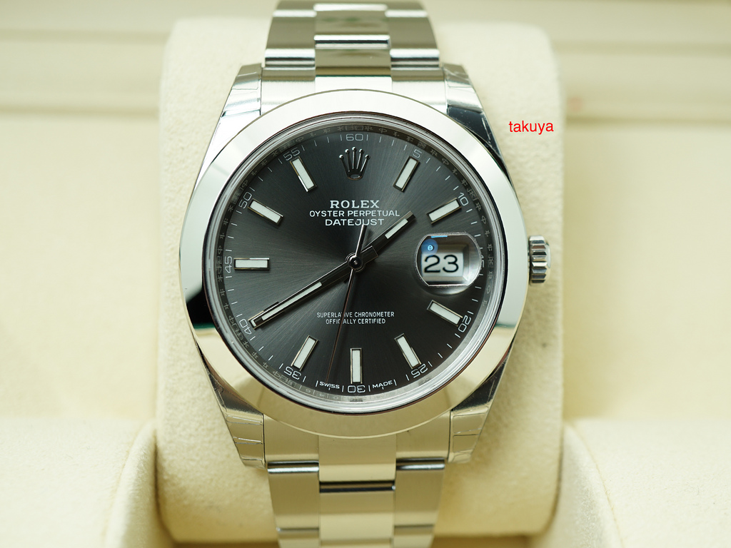 datejust 41 rhodium oyster