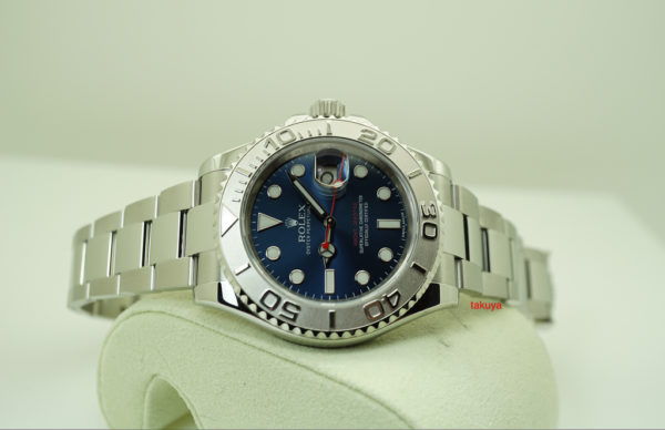 Rolex 116622 YACHTMASTER STEEL PLATINUM BEZEL BLUE DIAL 40MM WARRANTY FULL SET