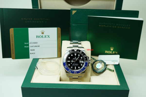 BRAND NEW Rolex 116710BLNR GMT MASTER II BLACK & BLUE BEZEL RANDOM SERIAL FULL SET