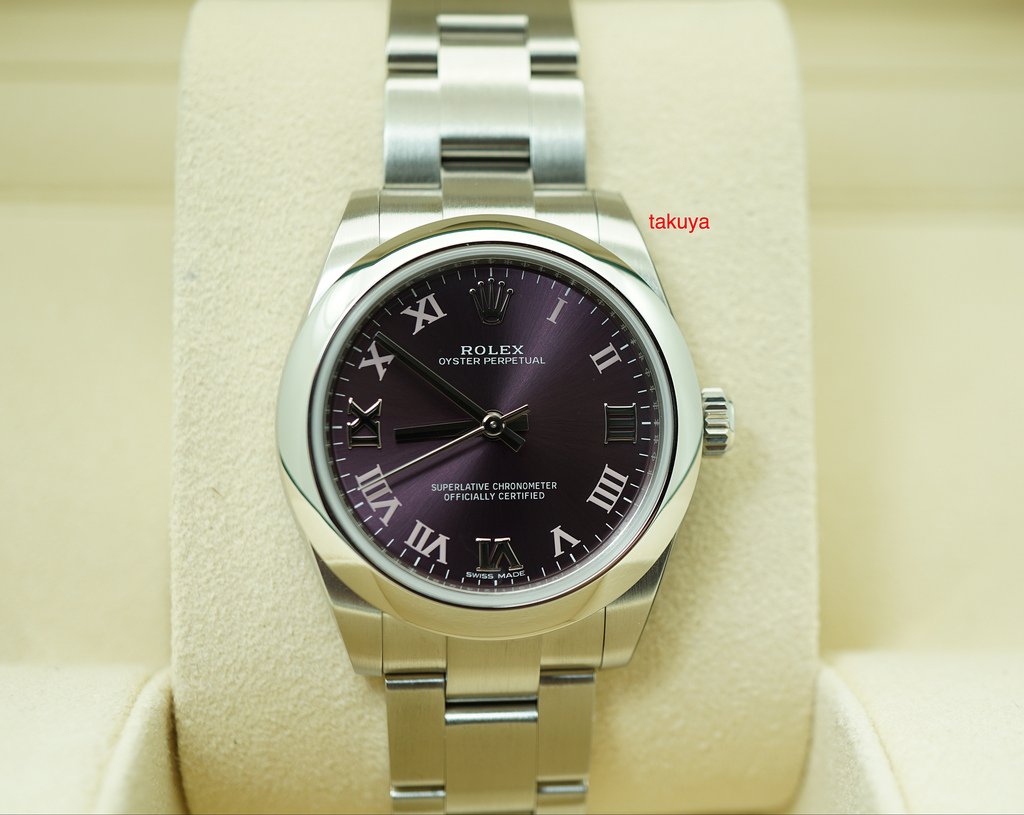 rolex oyster perpetual 31 red grape