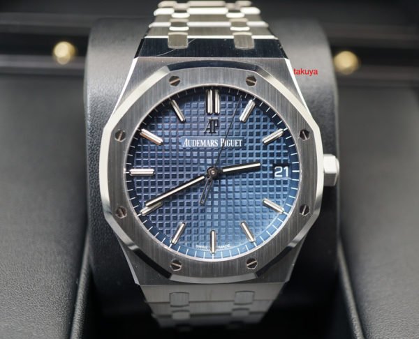 FSOT:Audemars PIGUET ROYAL OAK 15500ST SS BLUE DIAL NEW MODEL 41MM RARE 2019 FULL SET