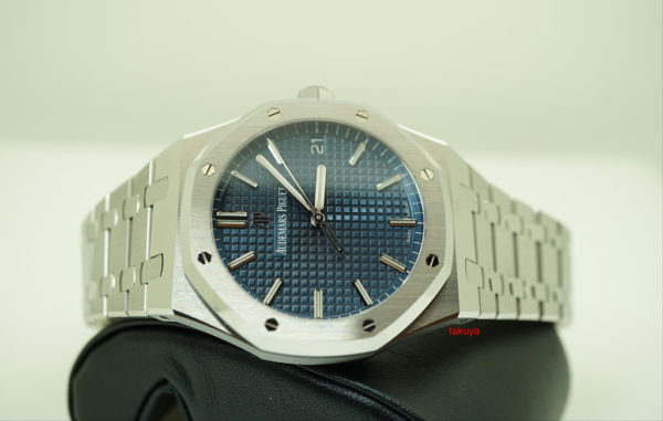 FSOT:Audemars PIGUET ROYAL OAK 15500ST SS BLUE DIAL NEW MODEL 41MM RARE 2019 FULL SET