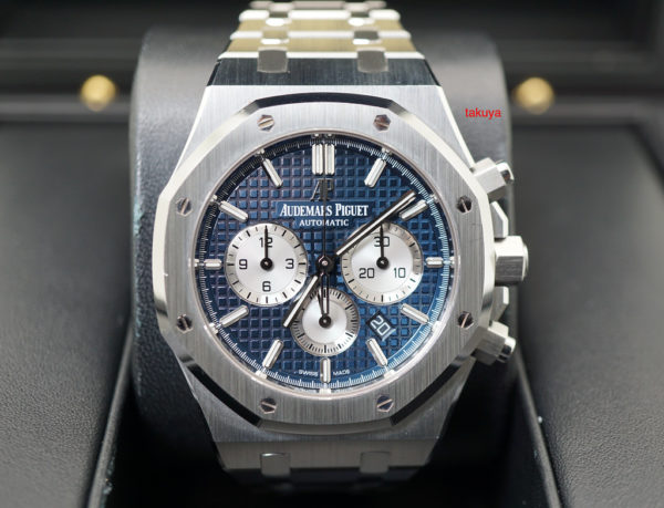 Audemars PIGUET ROYAL OAK CHRONOGRAPH 26331ST BLUE DIAL 2018 WARRANTY FULL SET