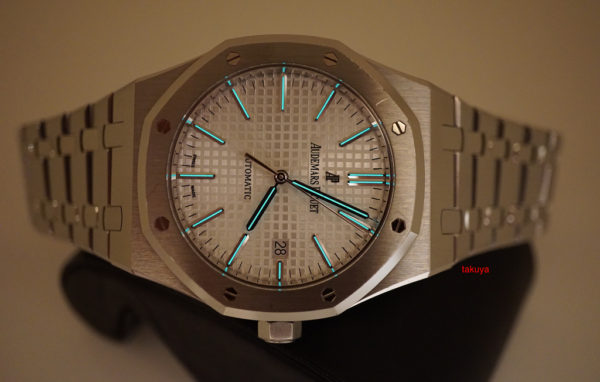 Audemars PIGUET 15400ST ROYAL OAK SS WHITE DIAL 41MM H SERIES FULL SET