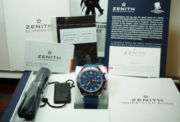 BRAND NEW ZENITH USA LIMITED EDITION 50 PIECES Pilot Cronometro Tipo CP-2 Flyback 2019 COMPLETE SET