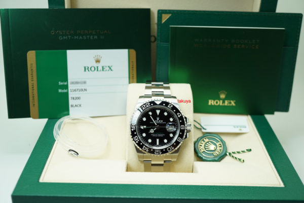 BRAND NEW Rolex 116710LN GMT MASTER II CERAMIC BEZEL SS RANDOM SERIAL 2019 FULL SET