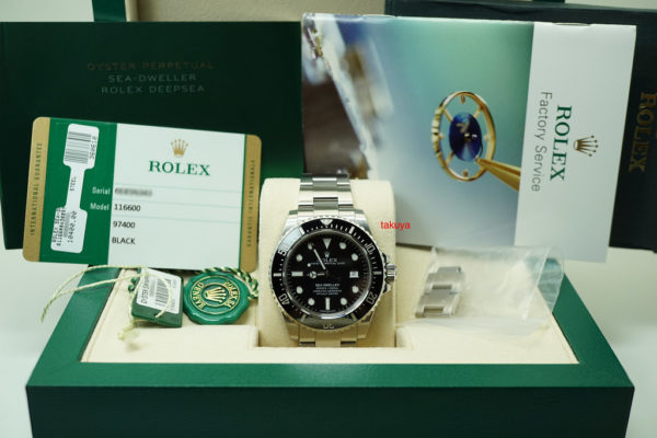 Rolex 116600 SD4K SEA-DWELLER 4000 CERAMIC BEZEL 40MM 2017 WARRANTY COMPLETE SET