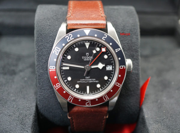 Tudor 79830RB BLACK BAY GMT PEPSI RED BLUE BEZEL LEATHER BAND 41MM FULL SET