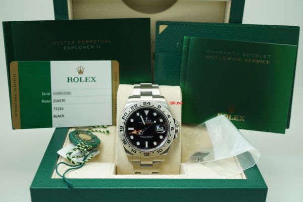 Rolex 216570 EXPLORER II 42MM BLACK DIAL RANDOM SERIAL WARRANTY 2018 FULL SET