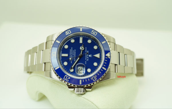 Rolex 116619LB 18K WHITE GOLD SUBMARINER BLUE SMURF M SERIAL SERVICED WARRANTY FULL SET