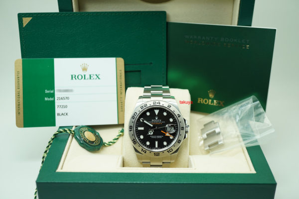 Rolex 216570 EXPLORER II 42MM BLACK DIAL RANDOM SERIAL WARRANTY 2018 FULL SET