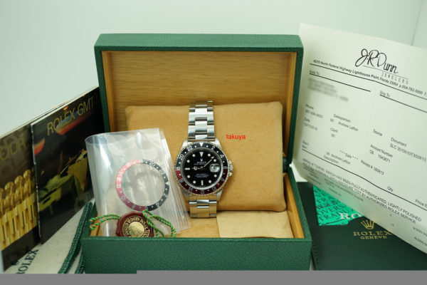 Rolex 16710 GMT MASTER II BLACK RED COKE BEZEL 1996 T SERIAL LUG HOLES SERVICED