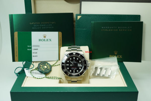 Rolex 126600 SEA-DWELLER 43 CYCLOP RED TEXT 50TH ANNIVERSARY MK1 DIAL FULL SET