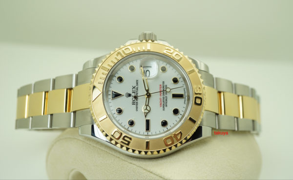 Rolex 16623 YACHTMASTER 18K YG/SS WHITE DIAL 40MM RANDOM SERIAL WARRANTY FULL SET