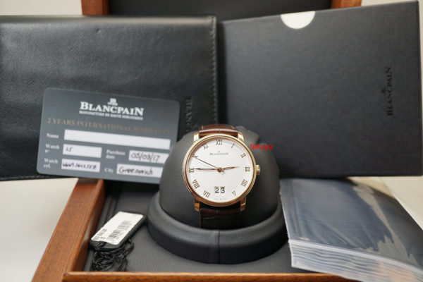 Blancpain VILLERET GRANDE DATE 18K RED GOLD AUTOMATIC 40MM COMPLETE SET