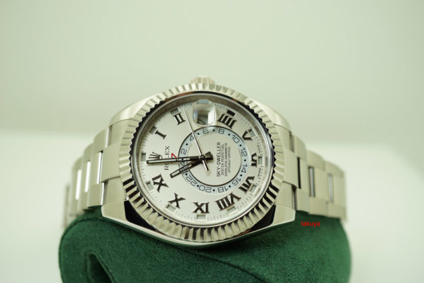 Rolex 326939 SKY-DWELLER 18K WHITE GOLD IVORY DIAL G SERIAL COMPLETE SET