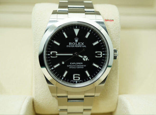 Rolex 214270 EXPLORER I FULL LUME DIAL 39MM SS WARRANTY FULL SET