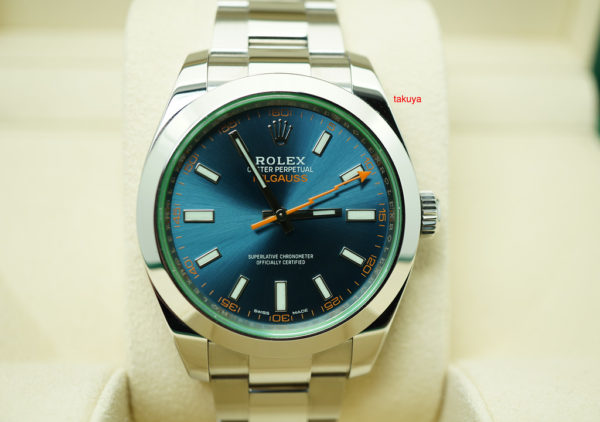 Rolex 116400GV MILGAUSS Z-BLUE DIAL RANDOM SERIAL 2018 WARRANTY FULL SET