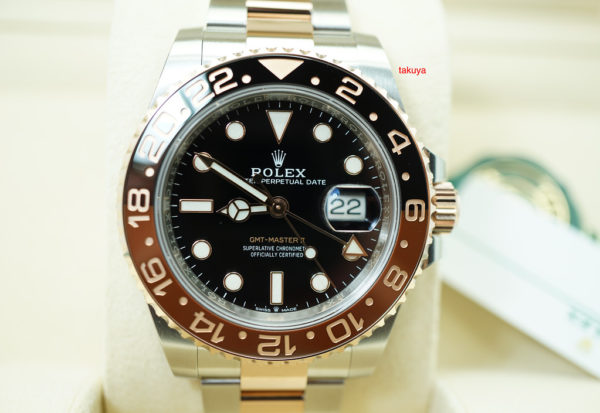 Rolex 126711CHNR GMT MASTER II ROSE GOLD STEEL ROOTBEER CERAMIC FULL SET