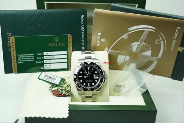 Rolex 116710LN GMT MASTER II BLACK CERAMIC BEZEL RANDOM SERIAL FULL SET