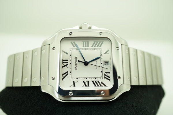 Cartier SANTOS DE CARTIER LARGE MODEL AUTOMATIC STEEL 2019 WARRANTY FULL SET