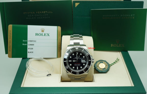 BRAND NEW Rolex 126600 SEA-DWELLER 43MM CYCLOPS RED TEXT 50TH ANNIVERSARY FULL SET