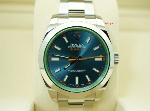 MINT Rolex 116400GV MILGAUSS Z-BLUE DIAL RANDOM SERIAL 2018 WARRANTY FULL SET