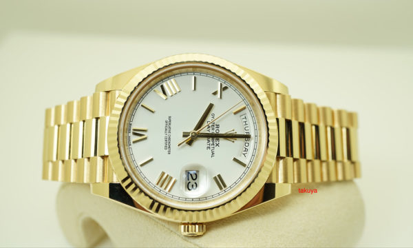 Rolex 228238 18K YELLOW GOLD DAY DATE 40MM WHITE ROMAN DIAL WARRANTY FULL SET
