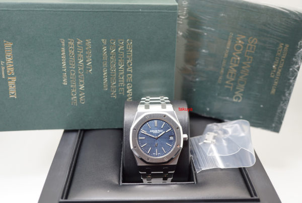 Audemars PIGUET ROYAL OAK JUMBO ULTRA THIN 15202ST BLUE DIAL I SERIES FULL SET