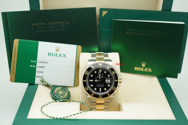 MINT Rolex 126603 SEA-DWELLER 18K YELLOW GOLD STEEL 43MM BASEL 2019 WARRANTY FULL SET