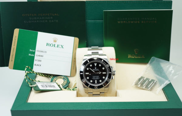 Rolex 114060 SUBMARINER CERAMIC NO DATE RANDOM SERIAL WARRANTY FULL SET