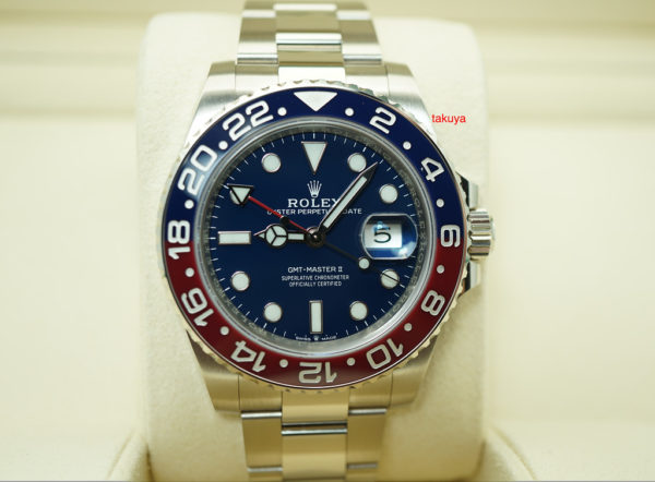 2019 MODEL Rolex 126719BLRO WHITE GOLD GMT MASTER II PEPSI BLUE DIAL WARRANTY FULL SET