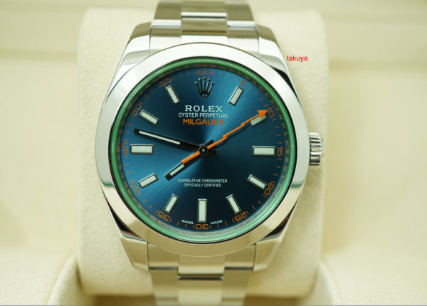 Rolex 116400GV MILGAUSS Z-BLUE DIAL RANDOM SERIAL 2018 WARRANTY FULL SET