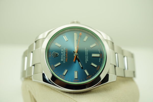 Rolex 116400GV MILGAUSS Z-BLUE DIAL RANDOM SERIAL 2018 WARRANTY FULL SET