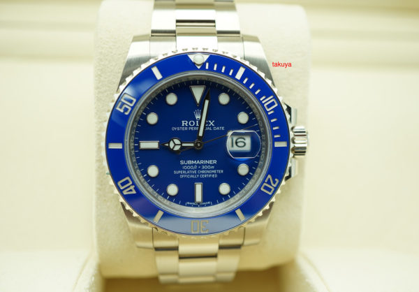 Rolex 116619LB 18K WG SUBMARINER BLUE SMURF RANDOM SERIAL 2019 WARRANTY FULL SET