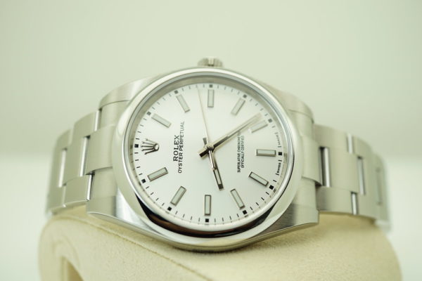 Rolex 114300 OYSTER PERPETUAL NO DATE WHITE DIAL 39MM WARRANTY FULL SET