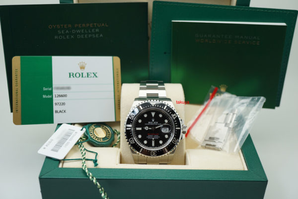 Rolex 126600 SEA-DWELLER 43 CYCLOP RED TEXT 50TH ANNIVERSARY WARRANTY FULL SET