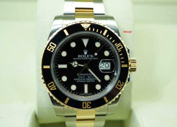 Rolex 116613LN SUBMARINER 18K YG/SS CERAMIC BLACK DIAL RANDOM SERIAL FULL SET