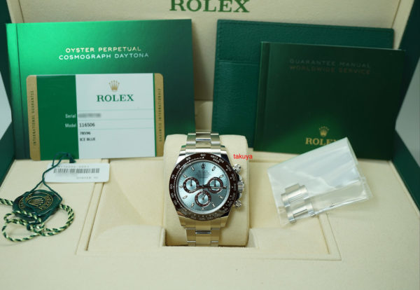 MINT Rolex 116506 PLATINUM DAYTONA CERAMIC BEZEL RANDOM SERIAL 2019 COMPLETE SET