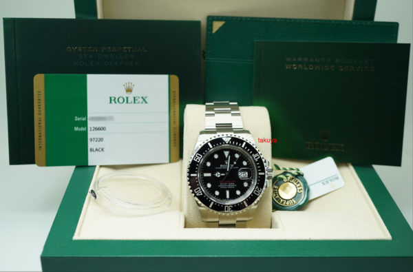 BRAND NEW Rolex 126600 SEA-DWELLER 43MM CYCLOPS RED TEXT 50 ANNIVERSARY 2019 FULL SET